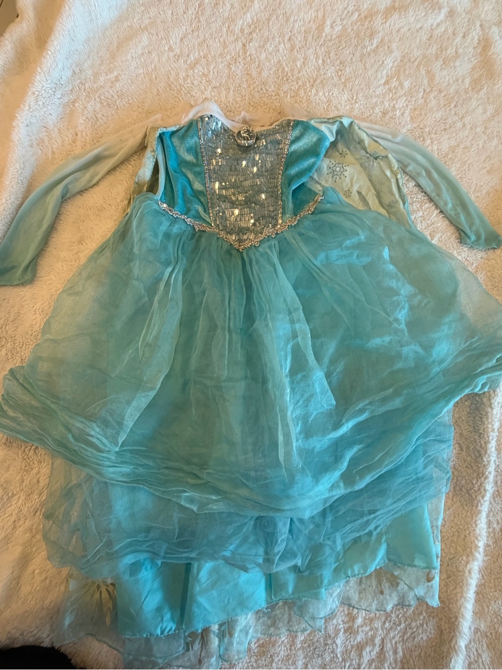 Disney Teal Sparkle Princess Dress Costume
